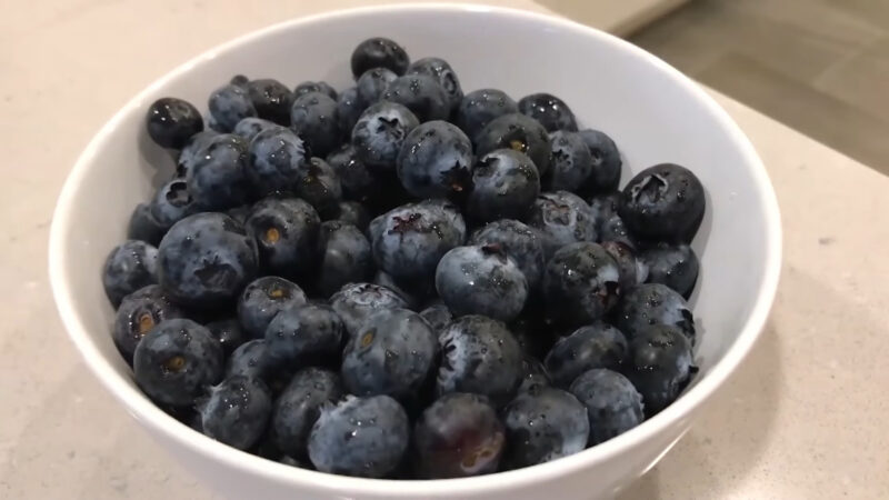 Blueberries in White Bowl