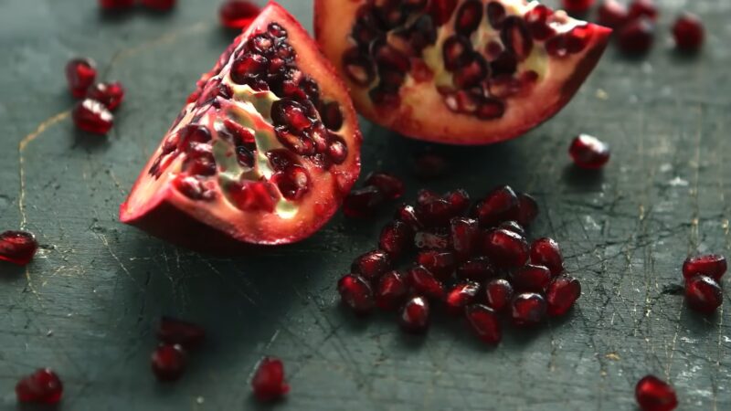 Pomegranates cut
